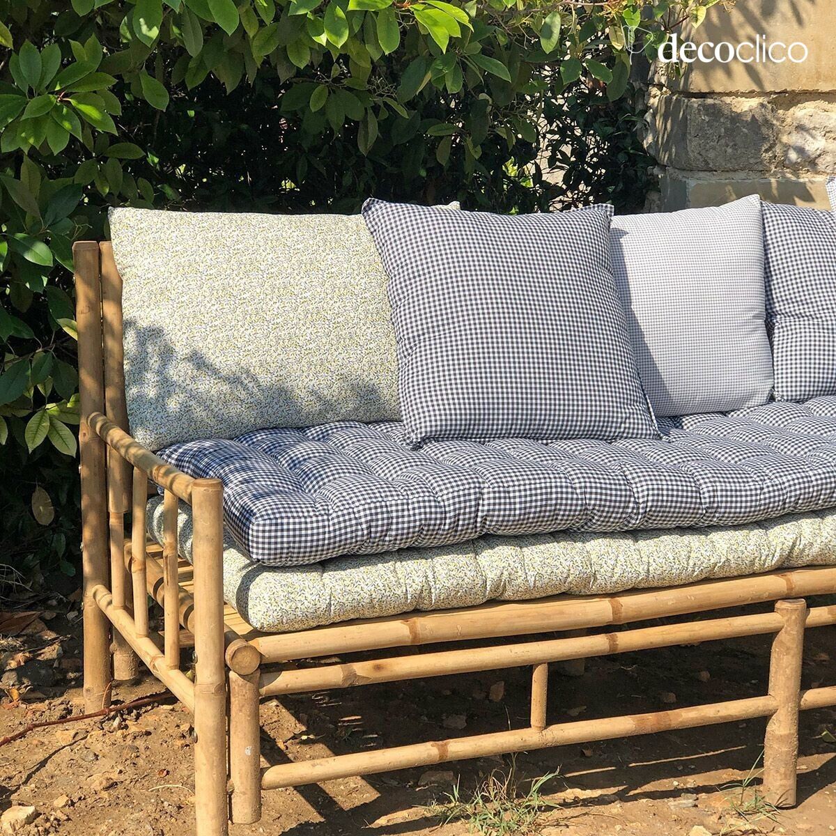 Printed gingham cotton groundsheet 60 x 170 cm Romy