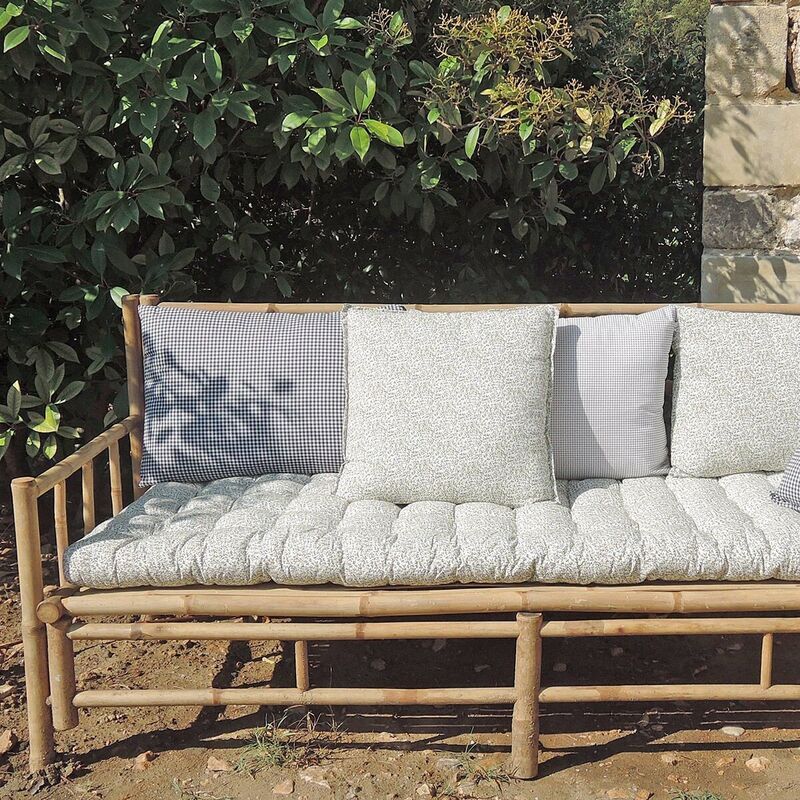 Wit katoenen vloermatras met bloemenprint 60 x 170 cm Romy