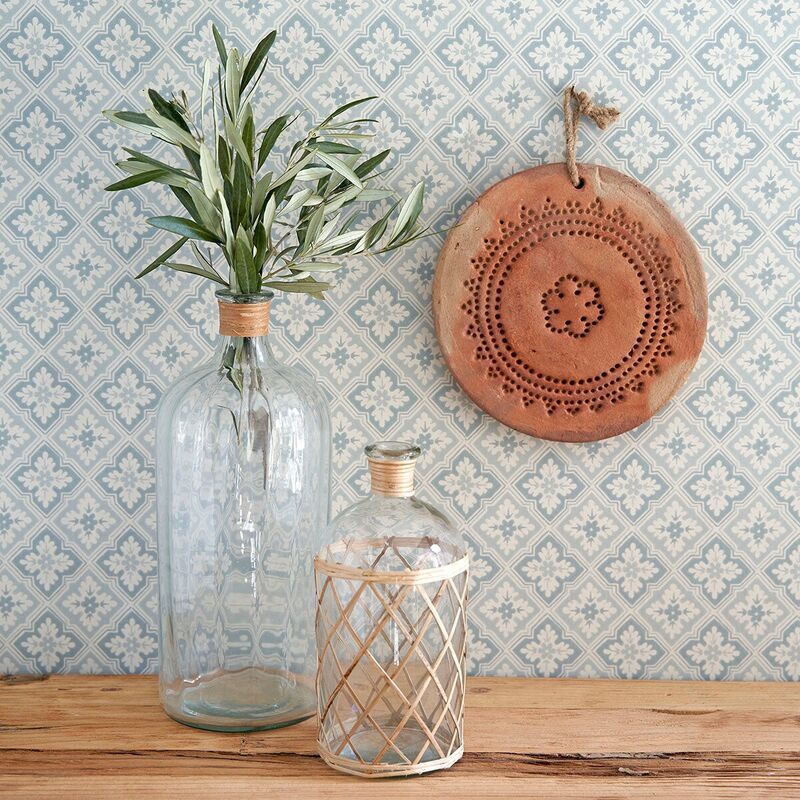 Ronde terracotta wanddecoratie