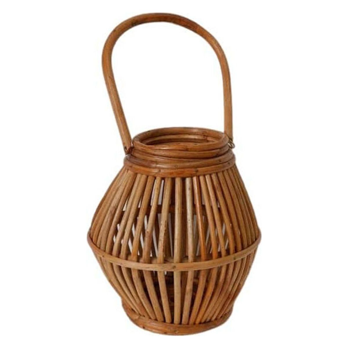 Rotan kaarslantaarn met handvat