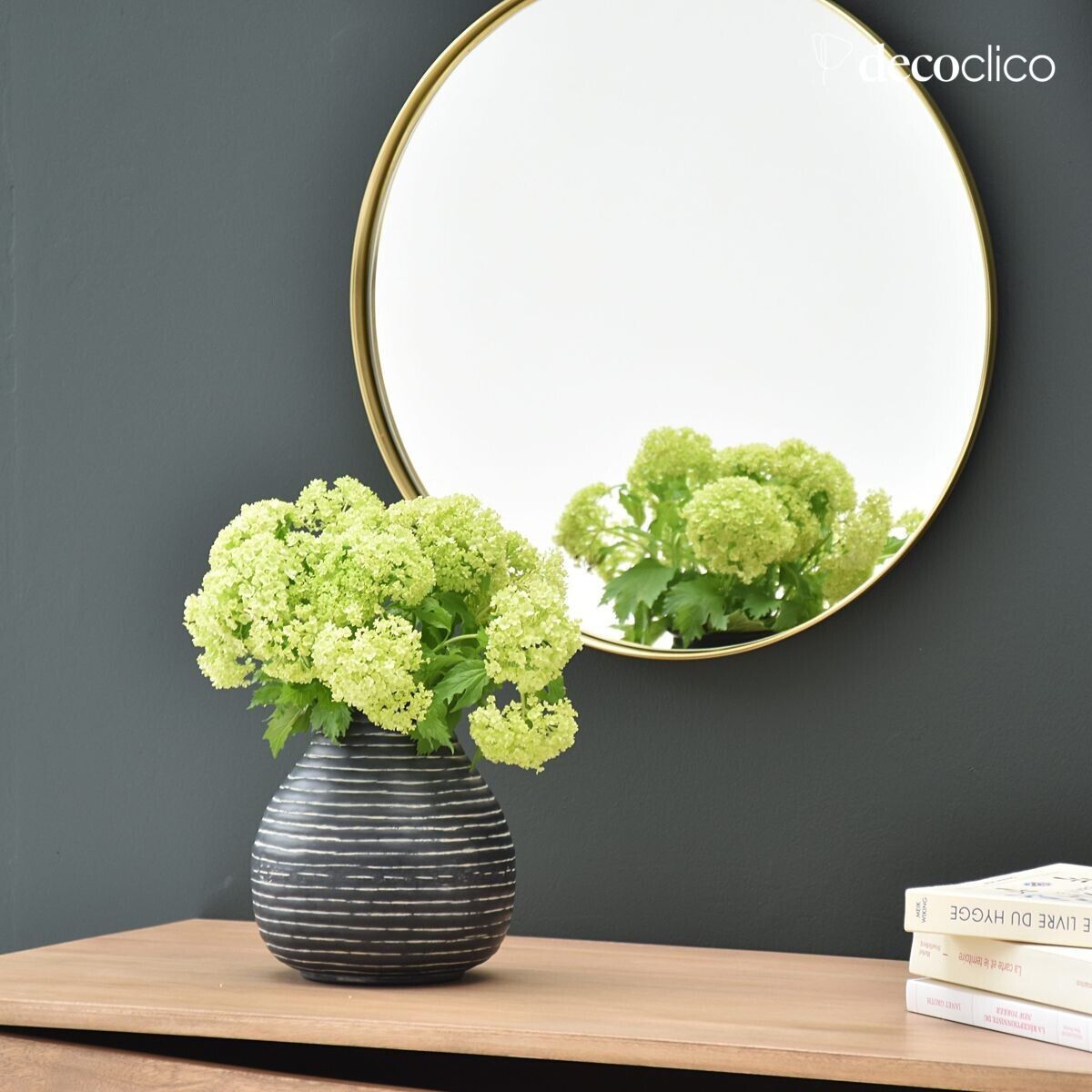 Round brass mirror 40 cm  Murat