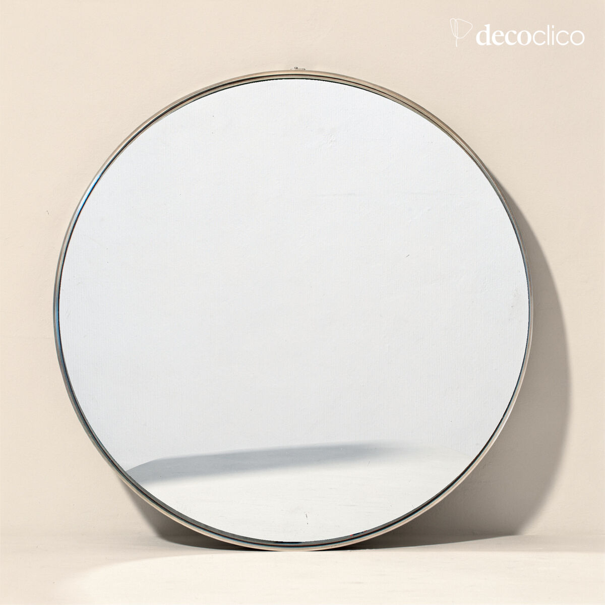 Round mirror in silver-plated brass 60 cm  Murat