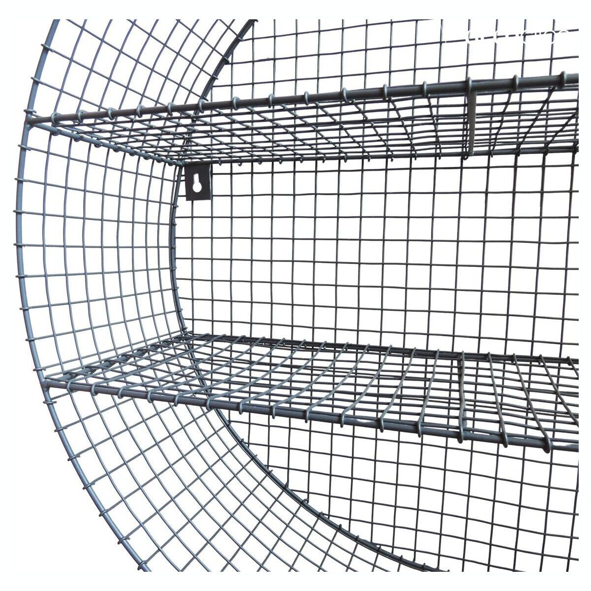 Round wall shelf in anthracite mesh metal Greed