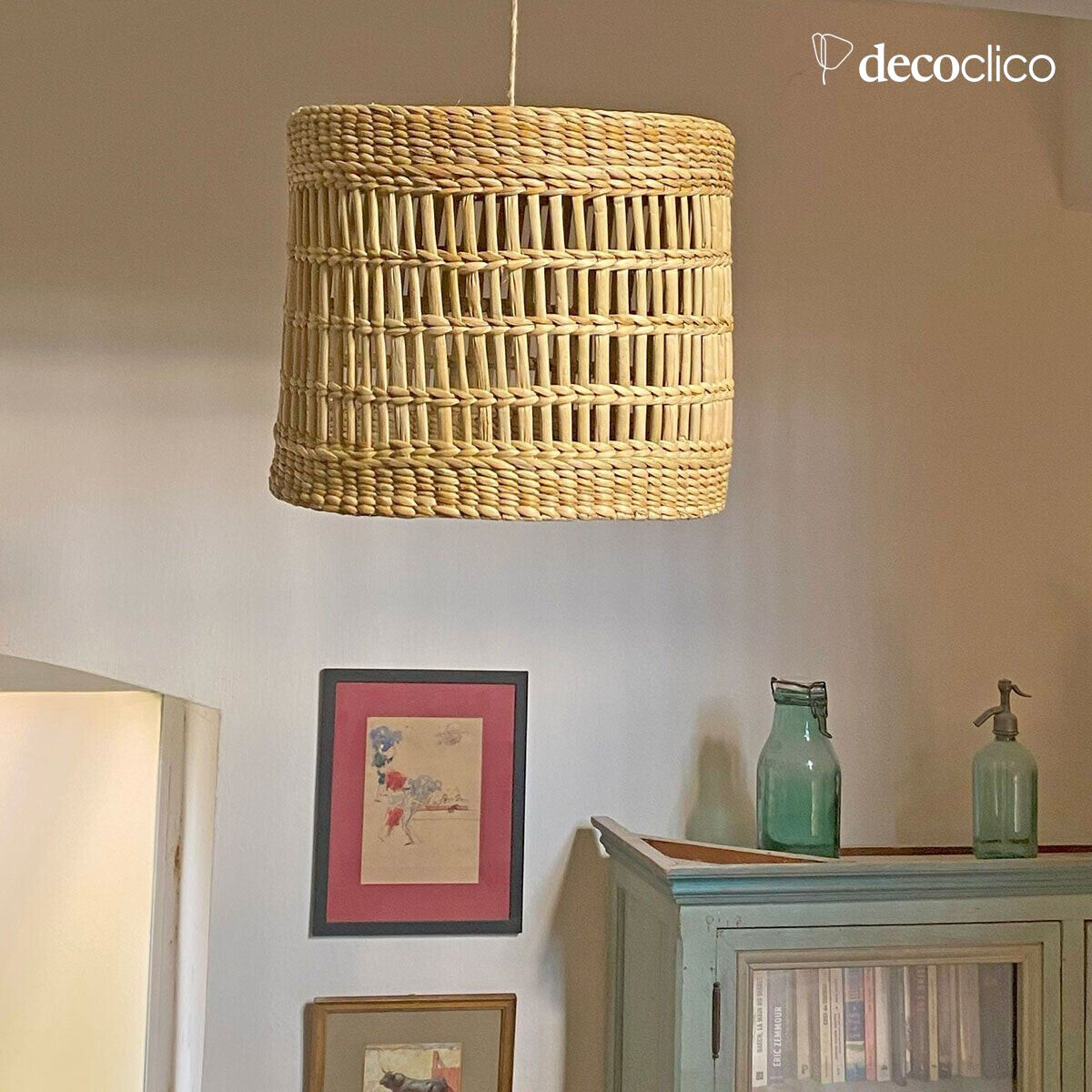 Round water hyacinth hanger (non-electrified) Céleste