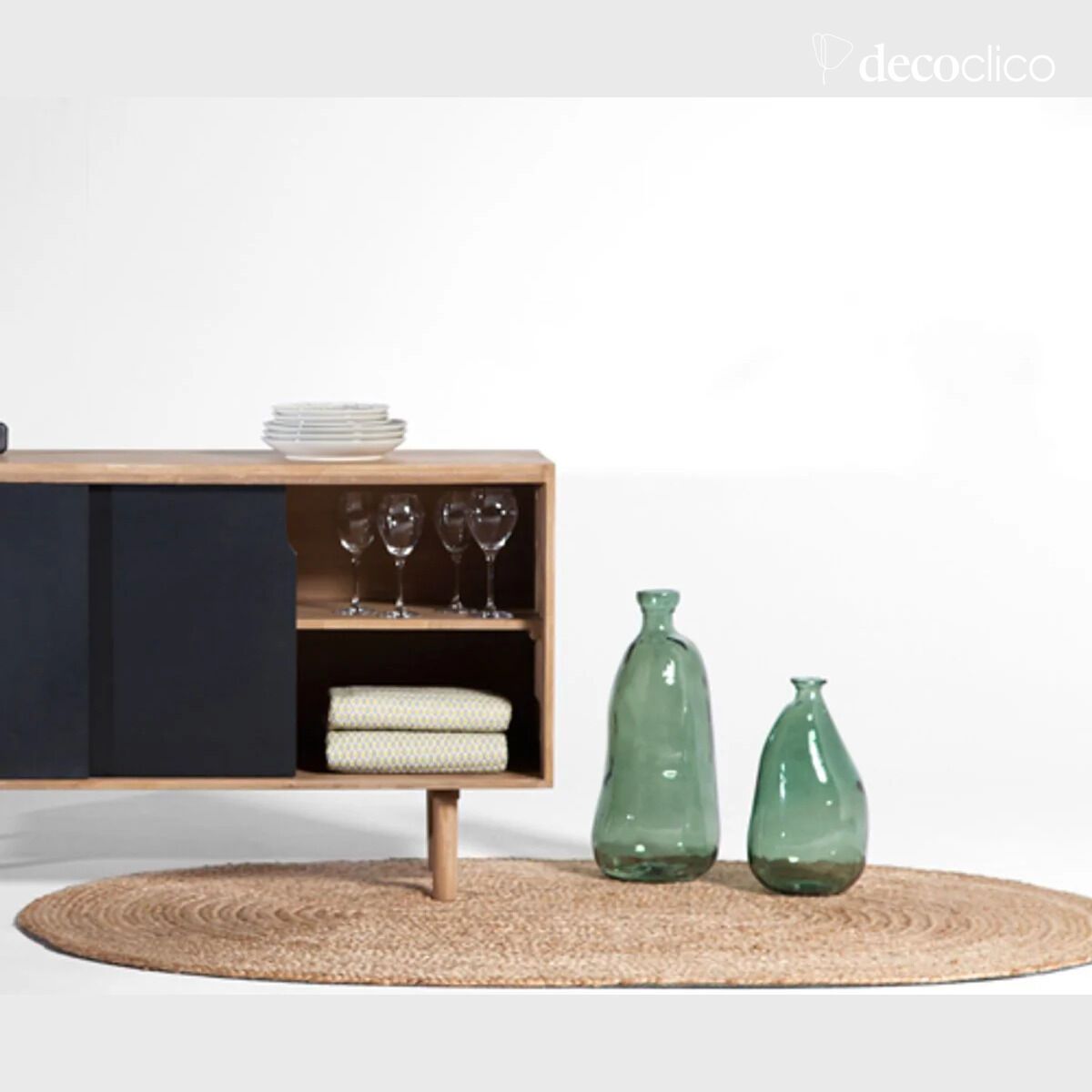 Rundes Band aus handgewebter Naturjute 250 cm  Moka