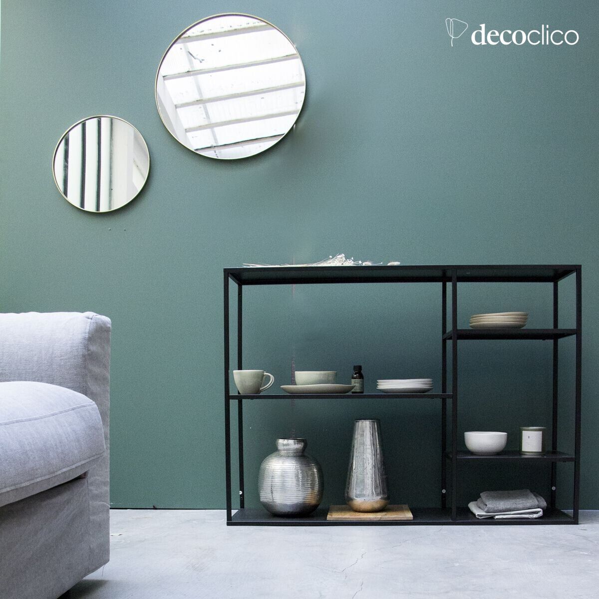 Scaffale da appoggio libreria in metallo nero Bricklane