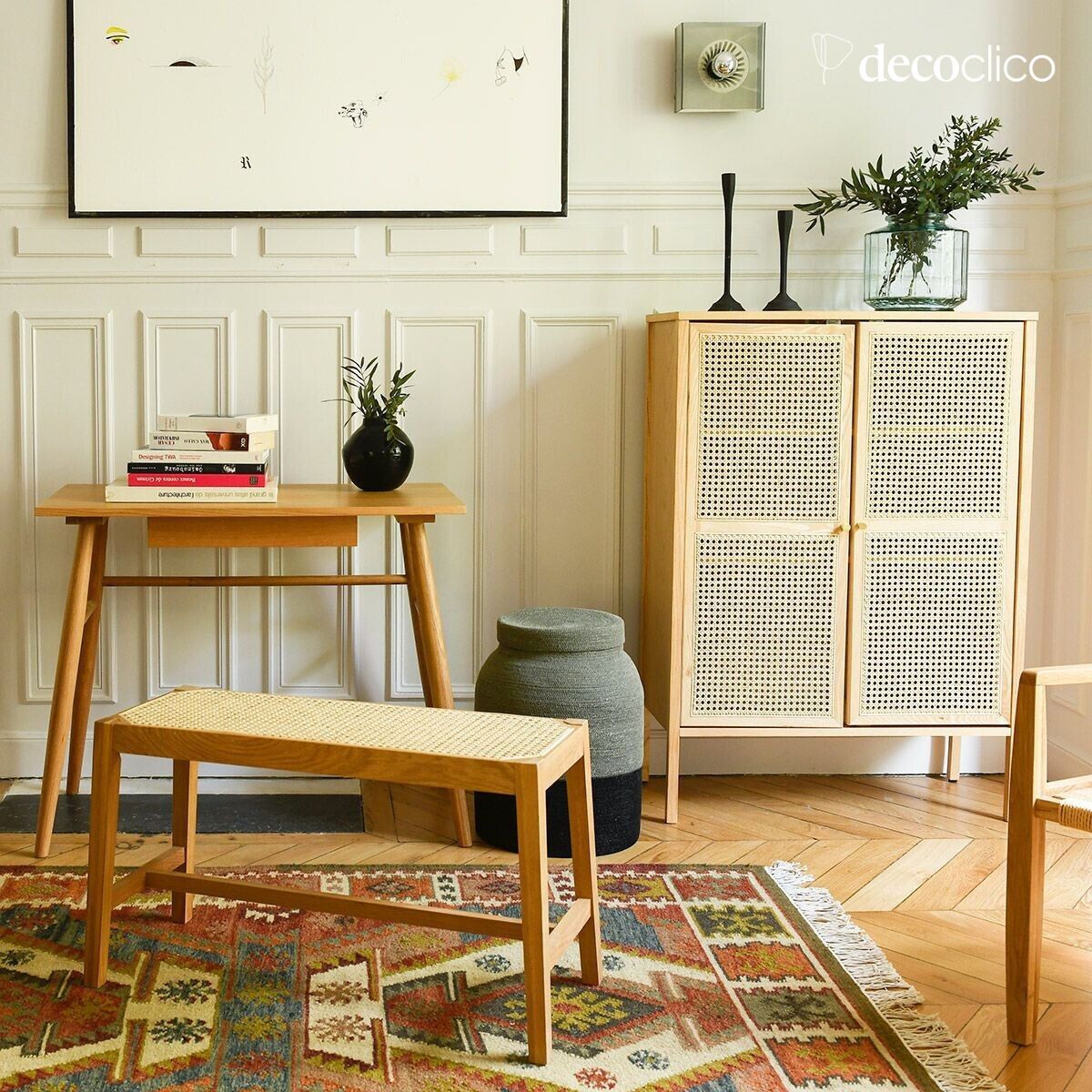 Scandinavian style oak desk with 1 drawer Bloom