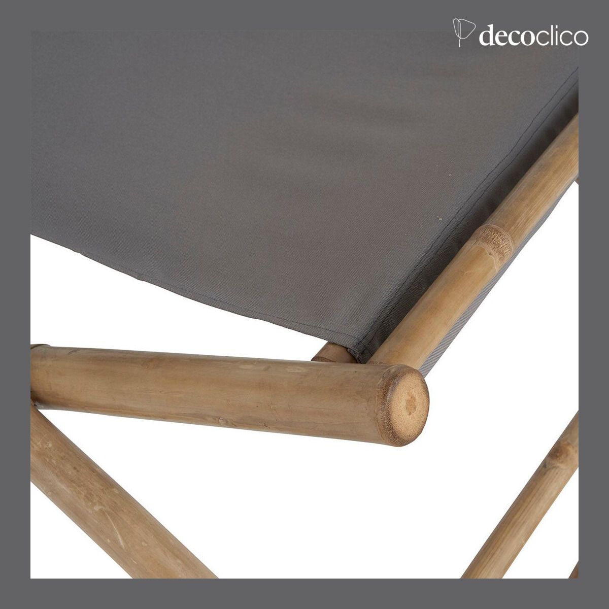 Sdraio cilena in bambù naturale tessuto grigio outdoor Taman