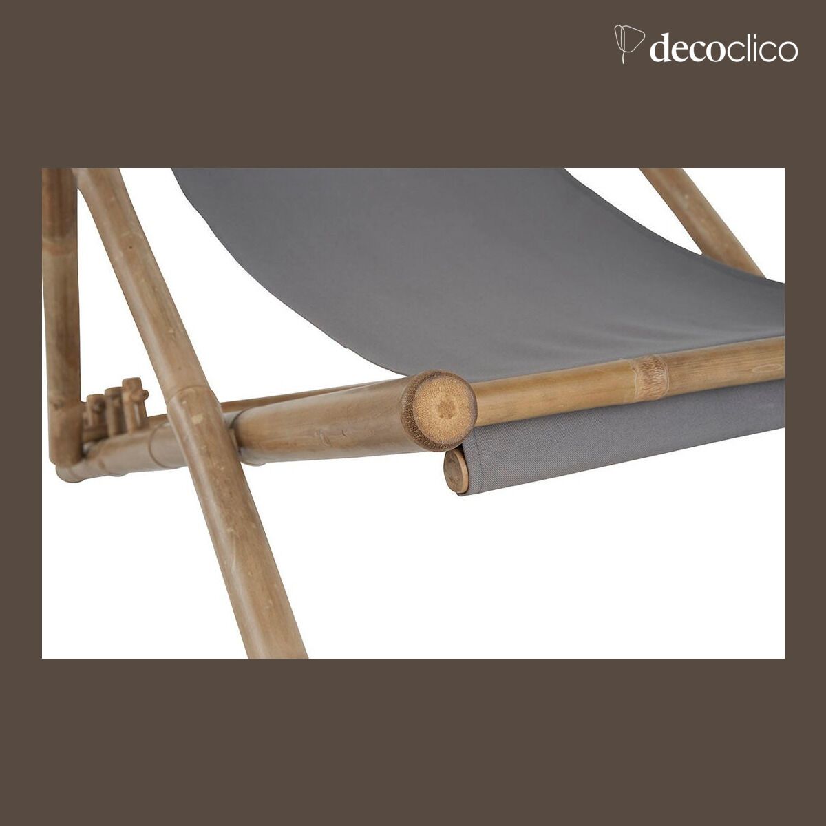 Sdraio cilena in bambù naturale tessuto grigio outdoor Taman