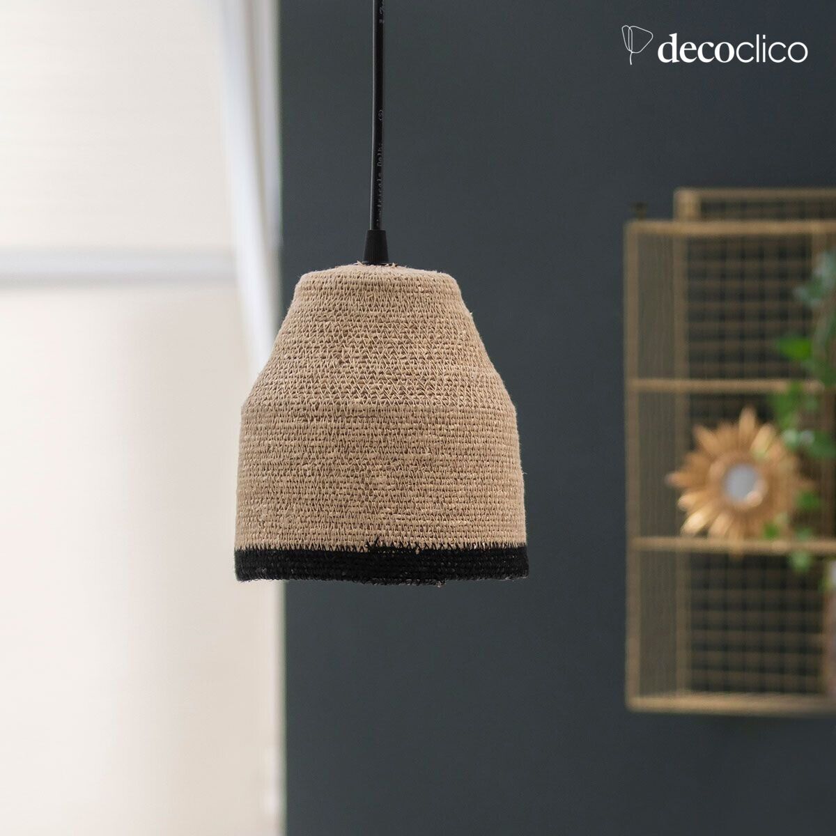 Seagrass bell suspension with black band (non-electrified) Bayadère