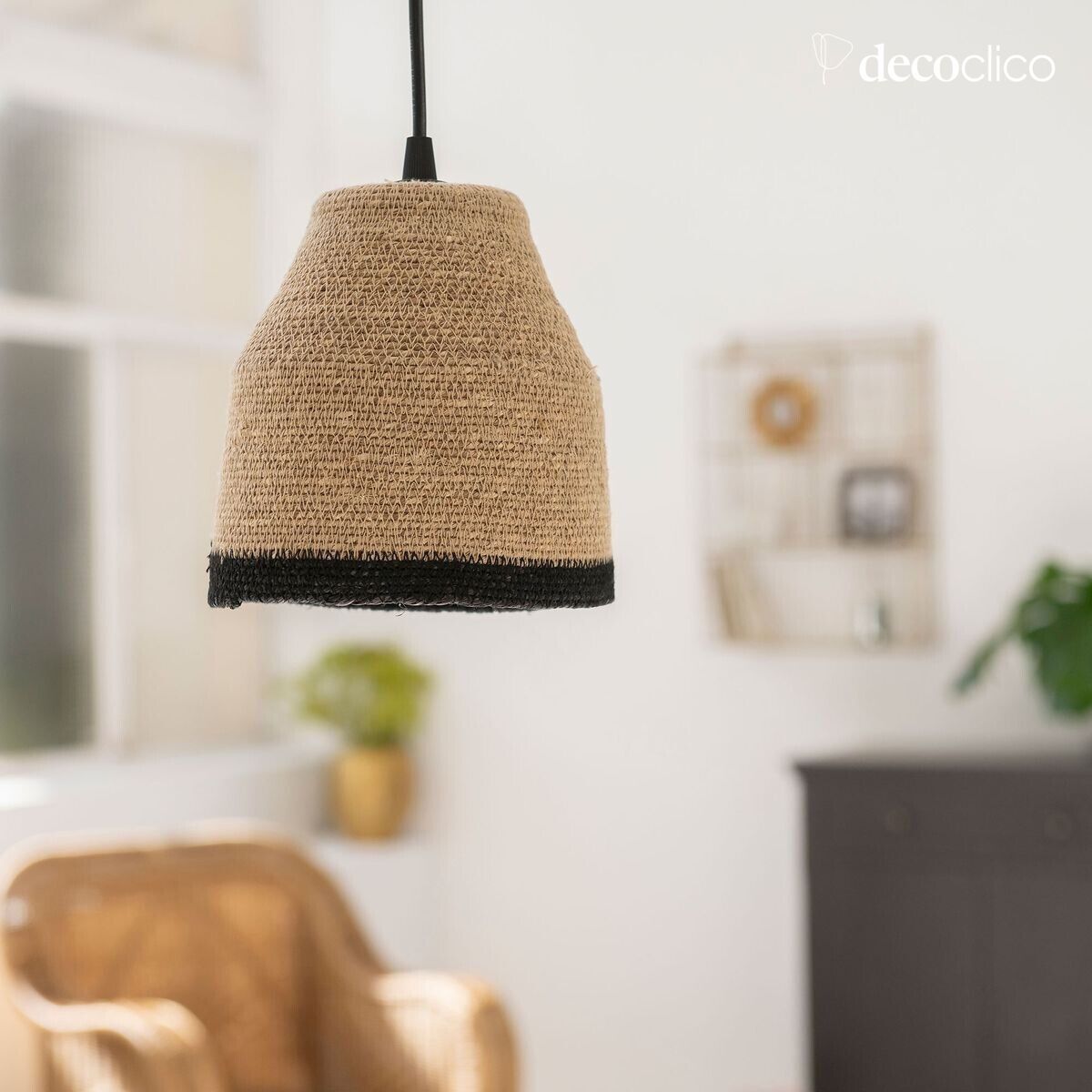 Seagrass bell suspension with black band (non-electrified) Bayadère