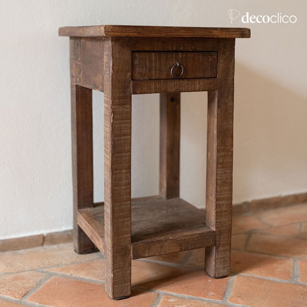 Selette Beistelltisch aus recyceltem Holz Pamir