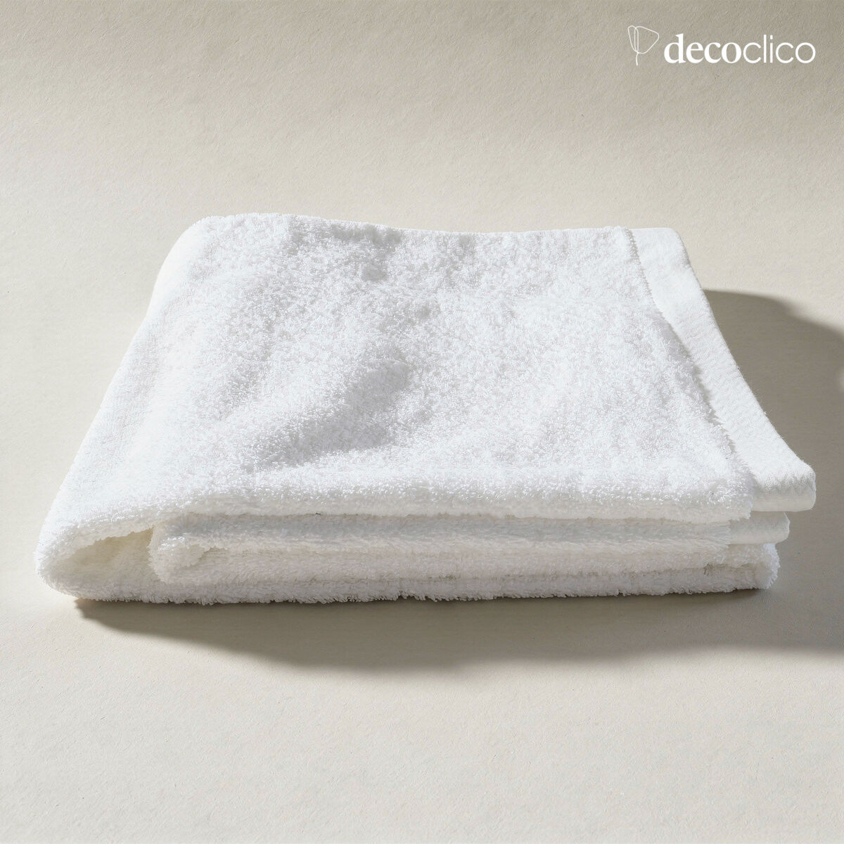 Serviette de toilette en coton éponge blanc 50x100 cm Vernet