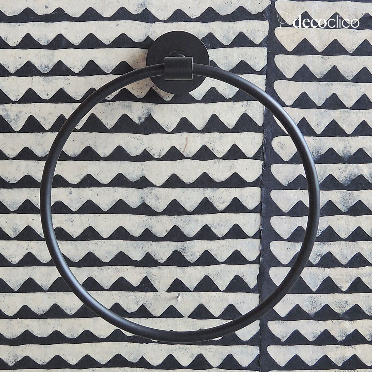 Serviettenhalter rund aus Messing, schwarz matt Passage Vernet