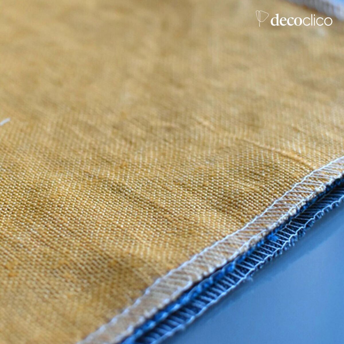 Sessel mit abnehmbarem Bezug aus Leinenstoff Cap Breton  Safran