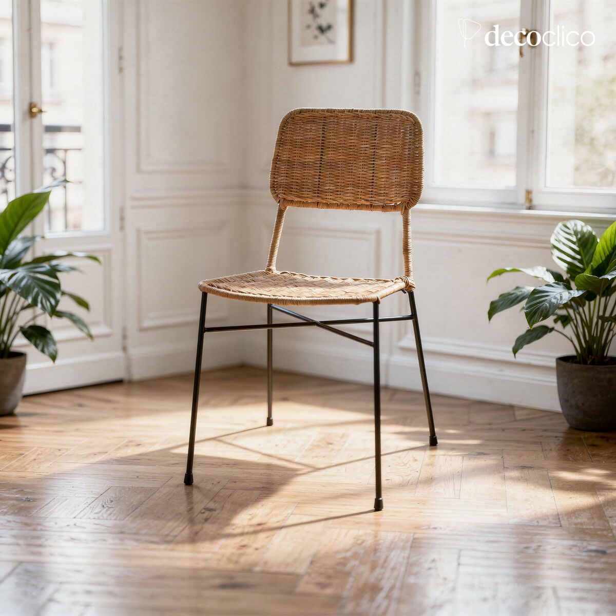 Set aus 2 Stühlen aus geflochtenem Rattan Aout