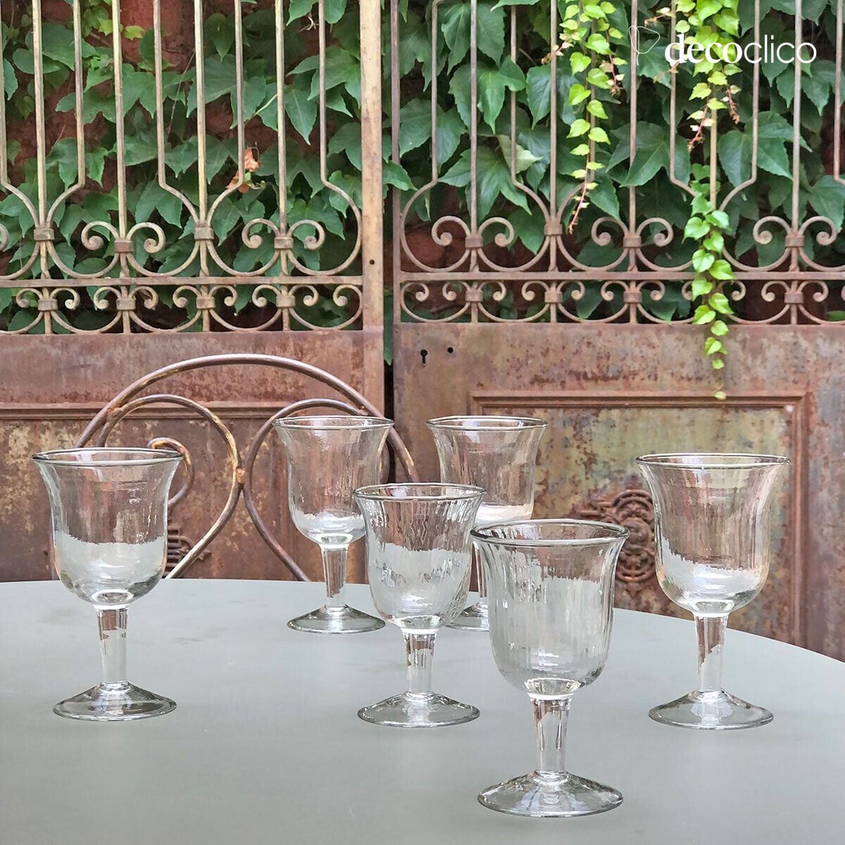 Set aus 4 Glas-Weinkelchen GM