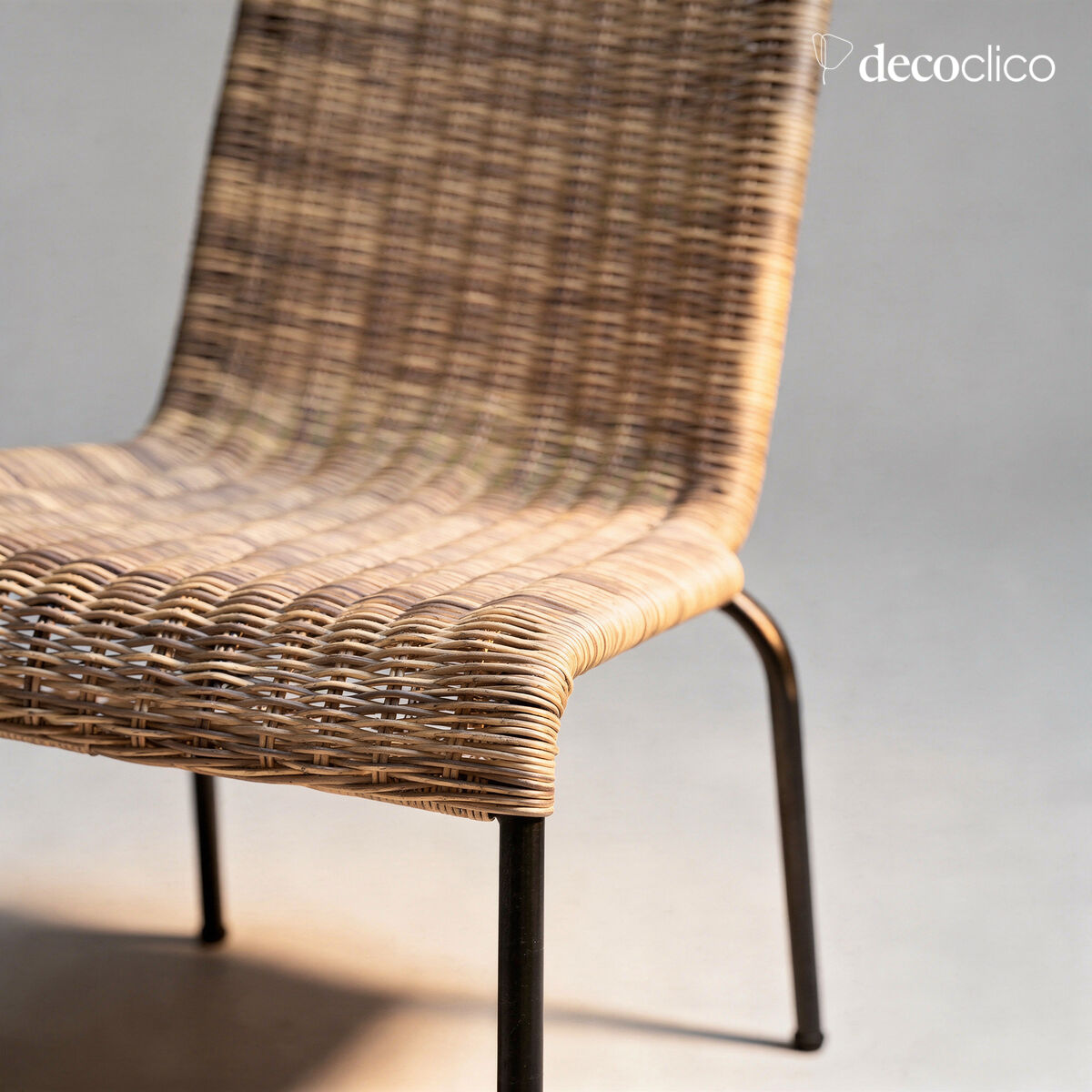 Set de 2 chaises intérieur extérieur en résine tressée