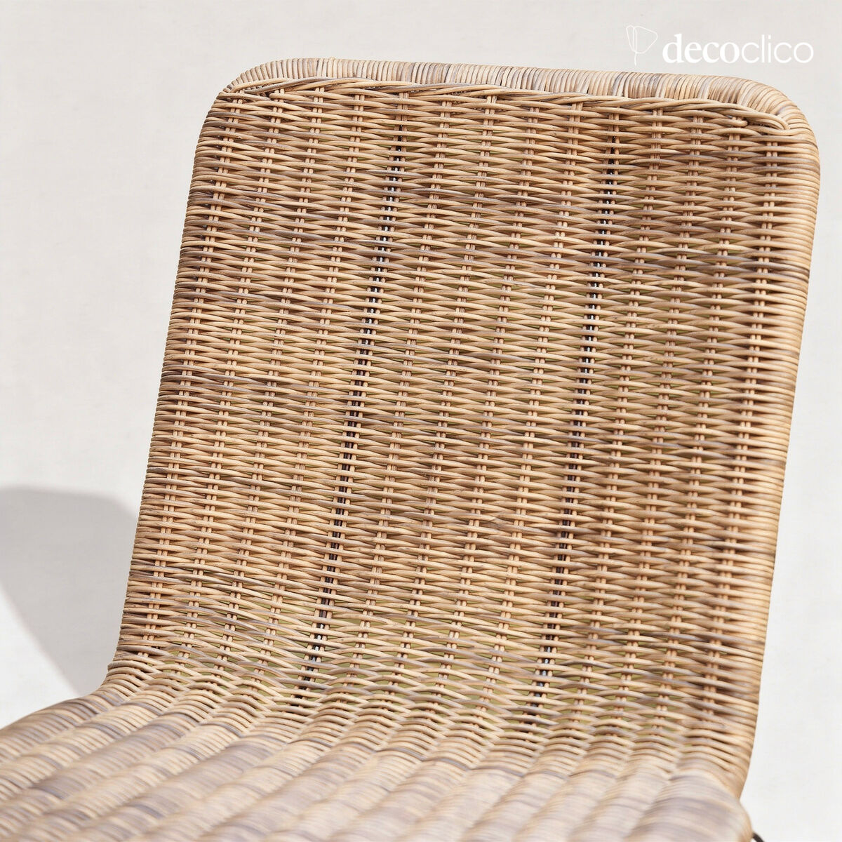 Set de 2 chaises intérieur extérieur en résine tressée