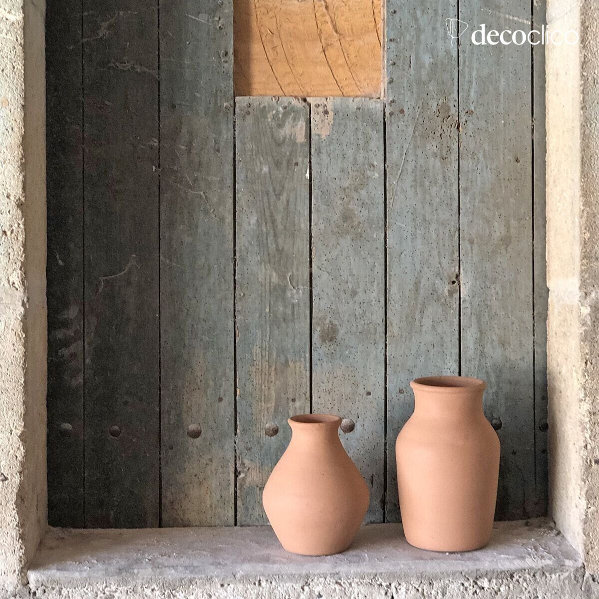 Set de 2 jarrones de terracota Alma hechos a mano