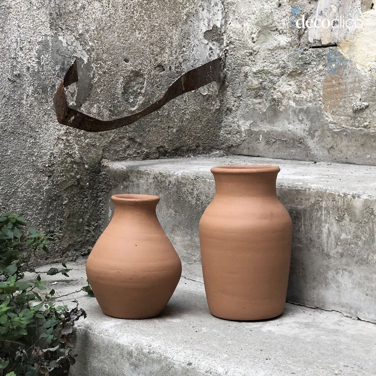 Set de 2 vases en terre cuite terracotta Alma fait main