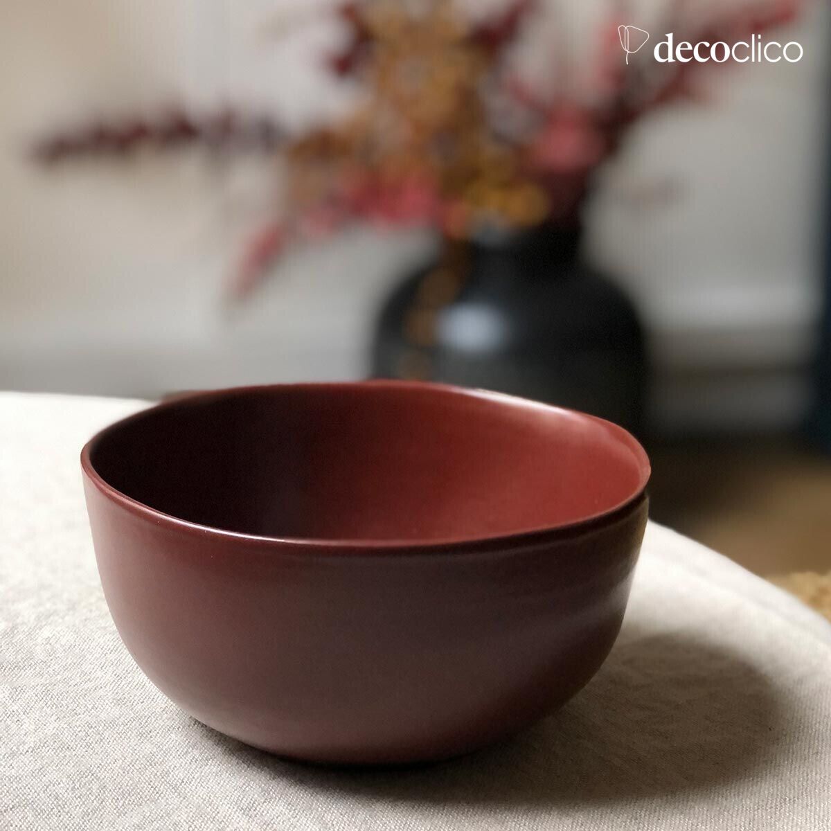 Set de 4 cuencos de cerámica roja terracota Fjord