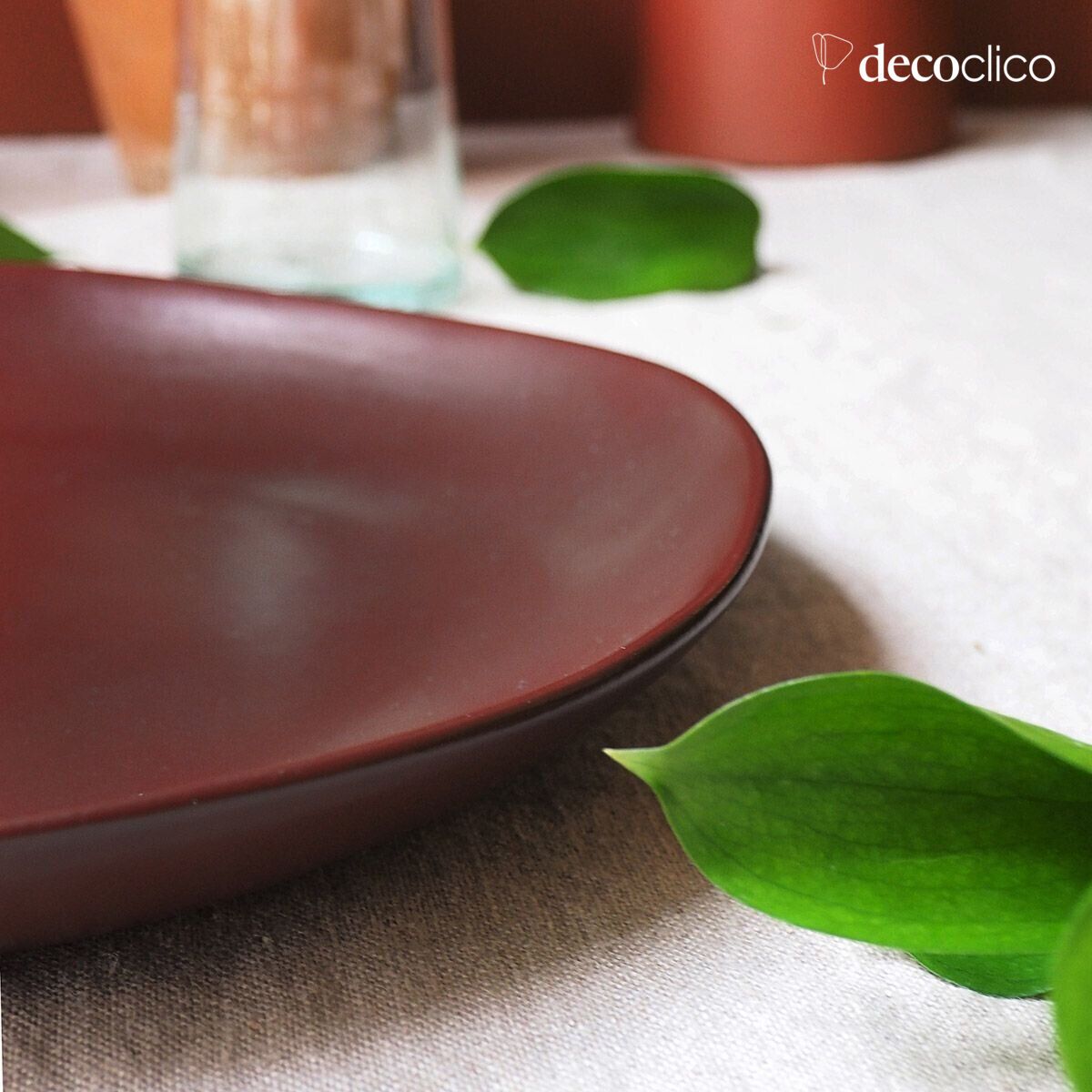 Set de 4 platos de postre de cerámica terracota  Fjord