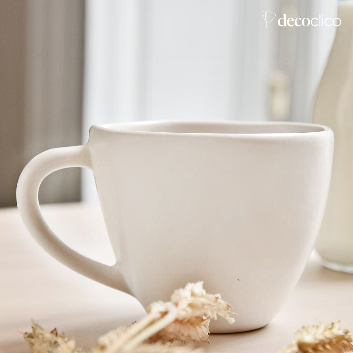 Set de 4 tasses en céramique blanche Fjord