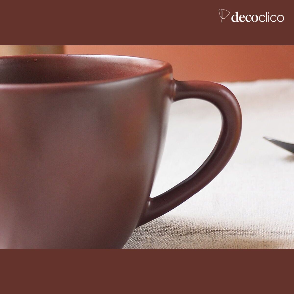 Set de 4 tasses en céramique rouge terracotta Fjord