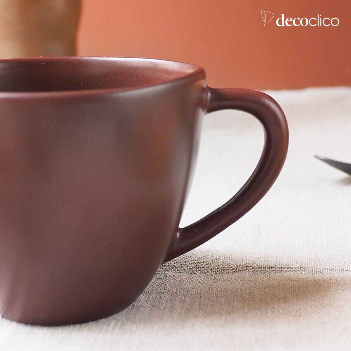 Set de 4 tasses en céramique rouge terracotta Fjord