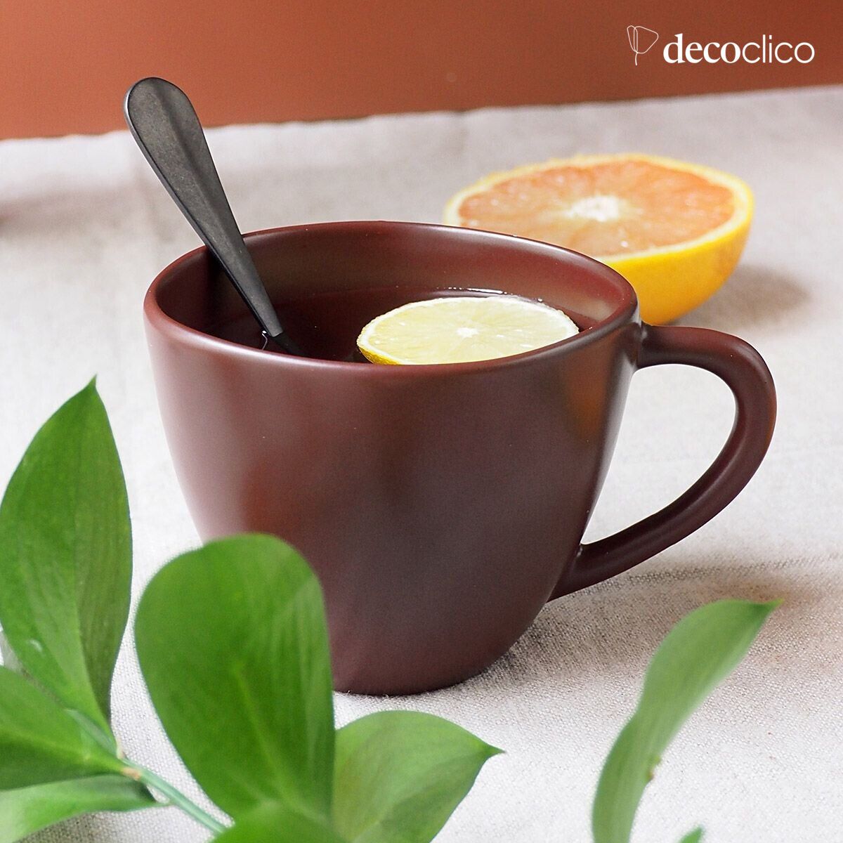 Set de 4 tasses en céramique rouge terracotta Fjord