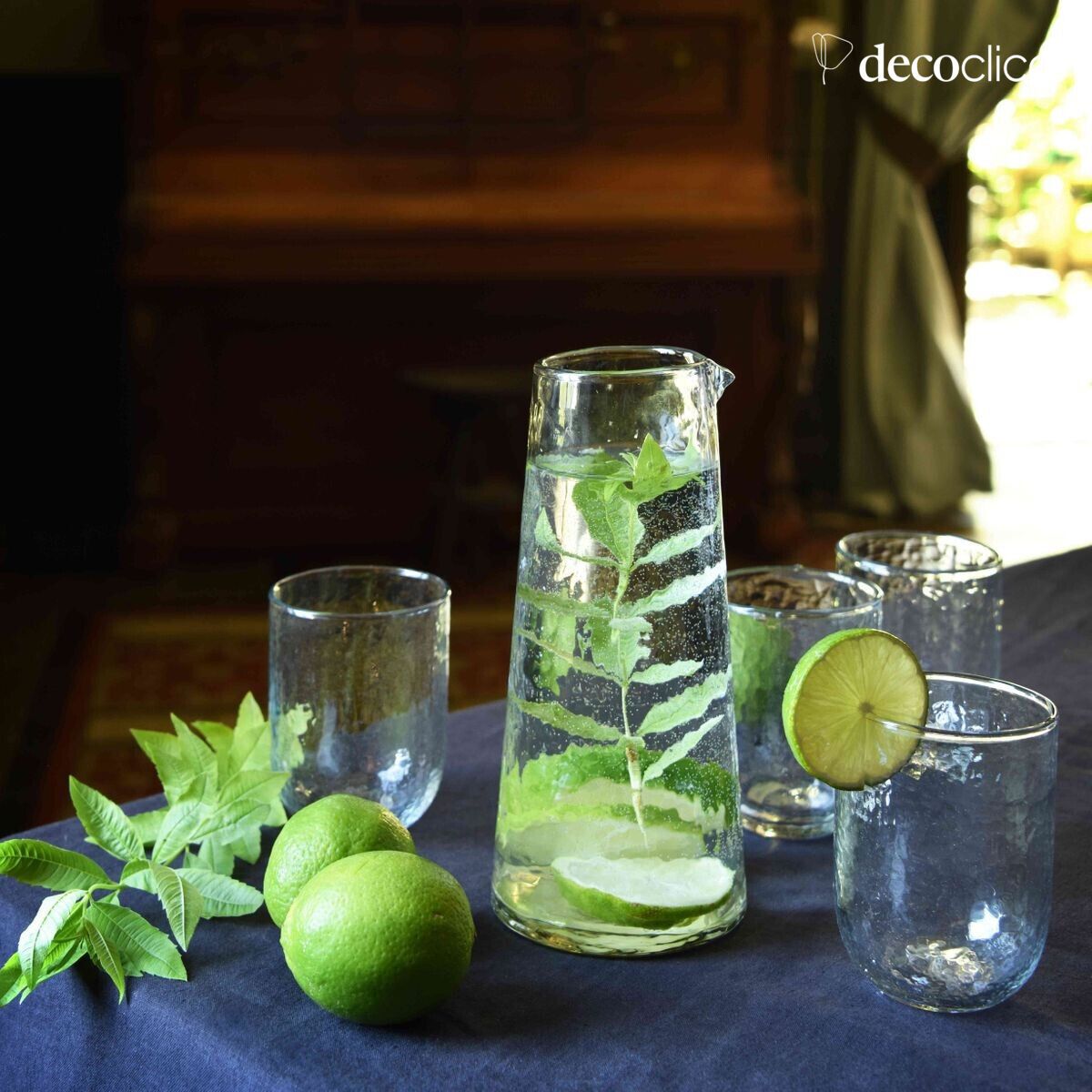 Set de 4 verres gobelet en verre pommelé