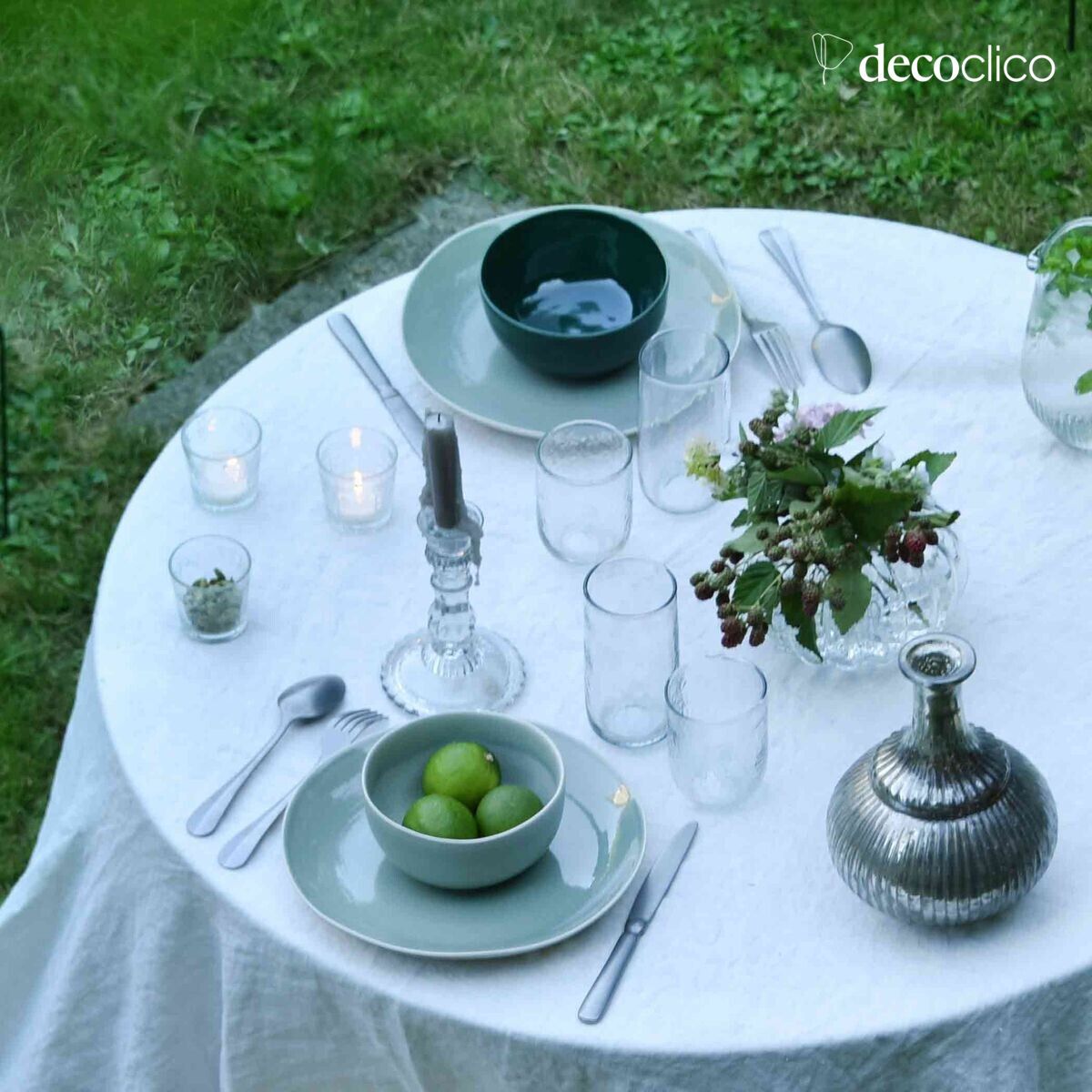 Set de 4 verres hauts en verre pommelé