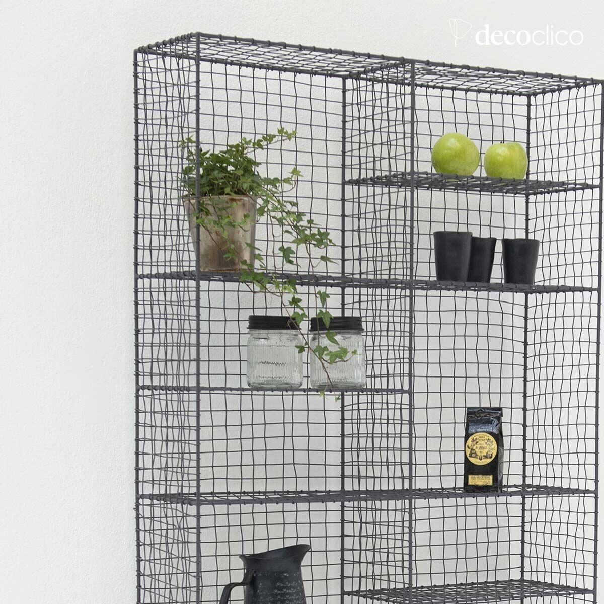 Set di 2 barattoli in vetro e ottone nero Chaumont