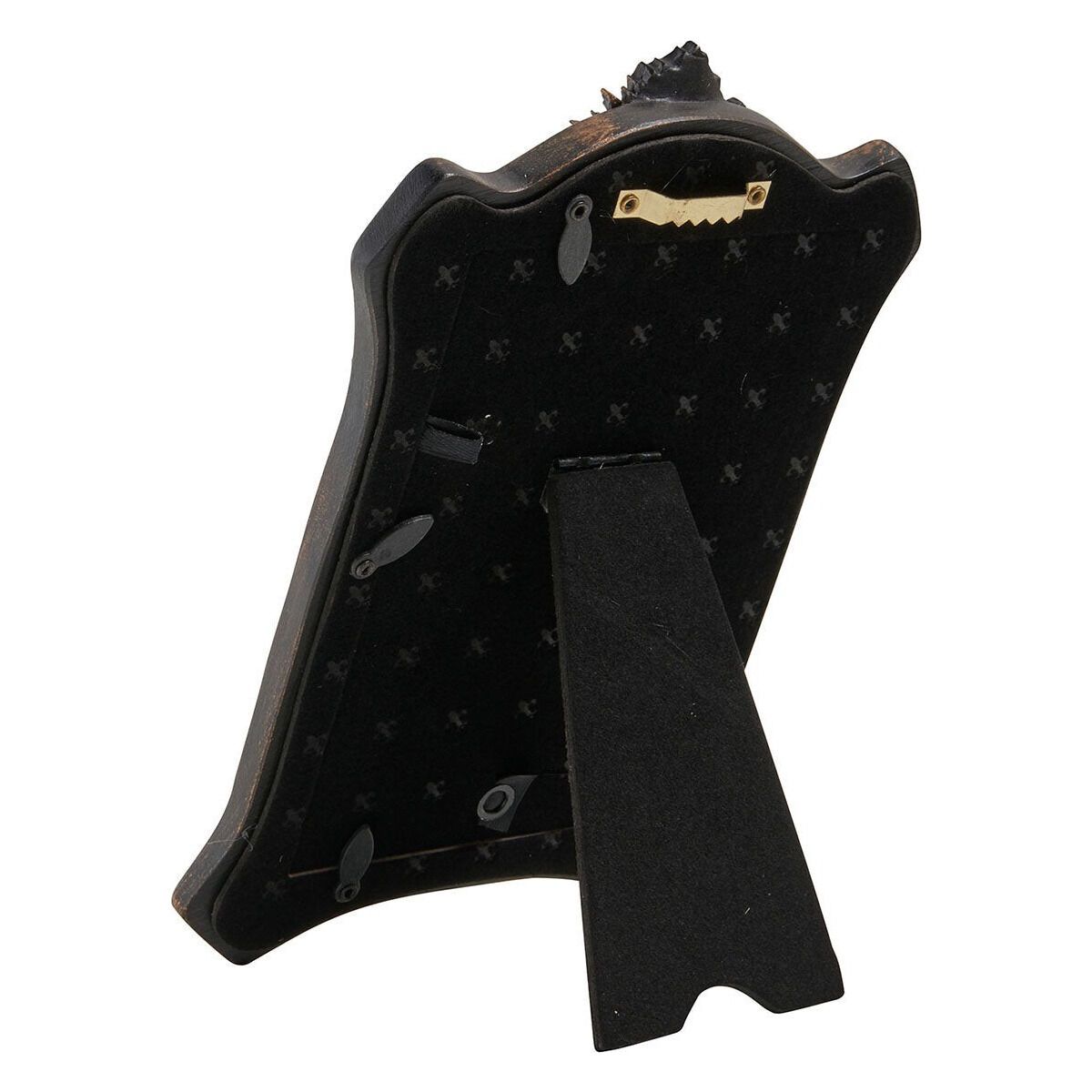 Set di 2 cornici rettangolari da appoggio con contorno color carbone opaco e dorato