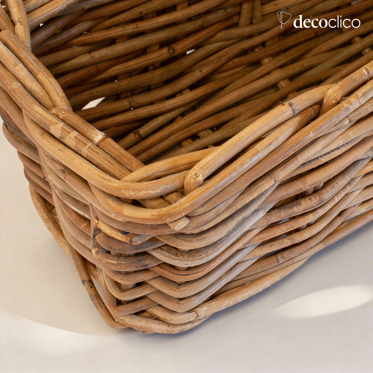 Set di 2 fioriere in rattan intrecciato