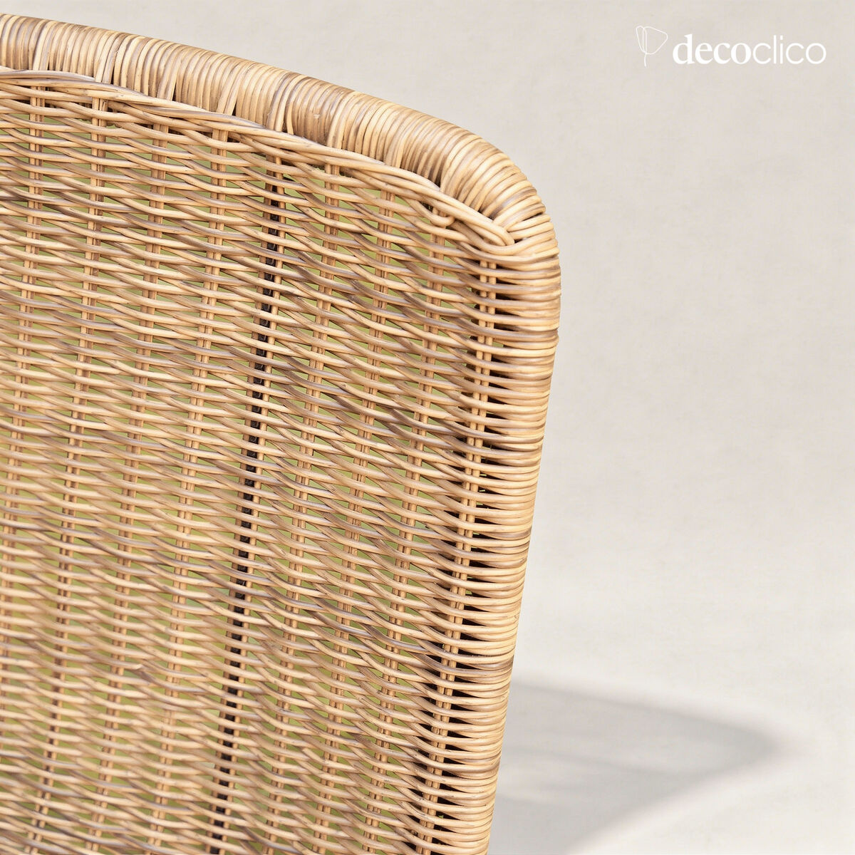 Set di 2 sedie per interni ed esterni in resina intrecciata