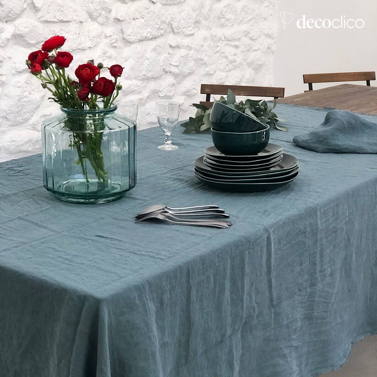 Set di 4 ciotole in ceramica verde inglese Lagune