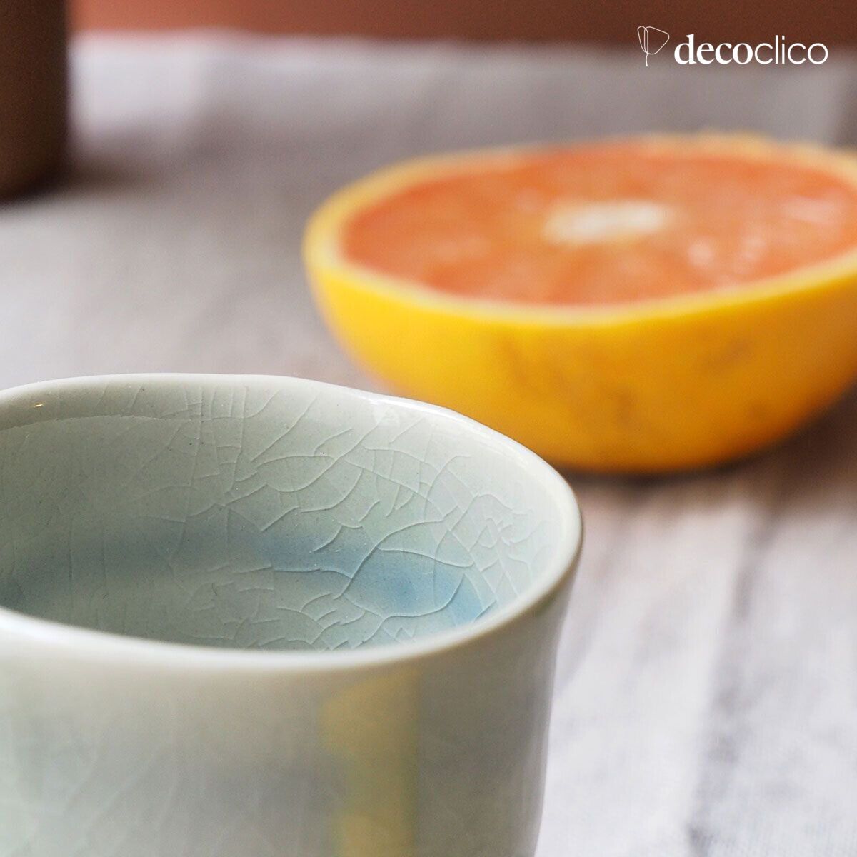 Set di 4 tazze da caffè espresso in ceramica verde acqua craquelé Frost