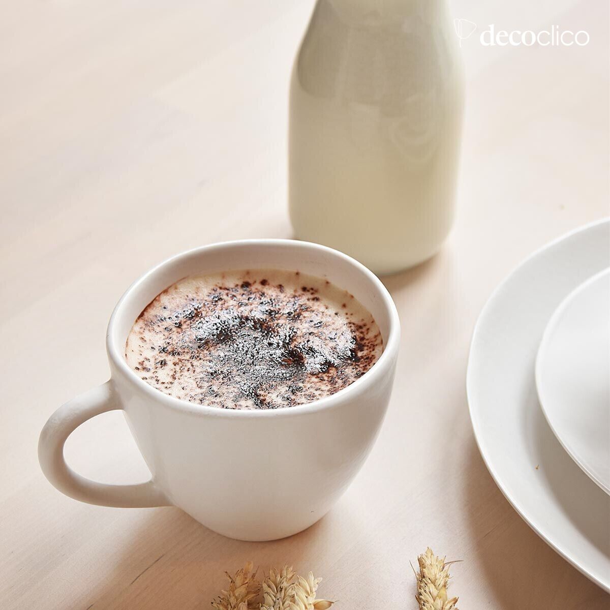 Set di 4 tazze in ceramica bianca Fjord