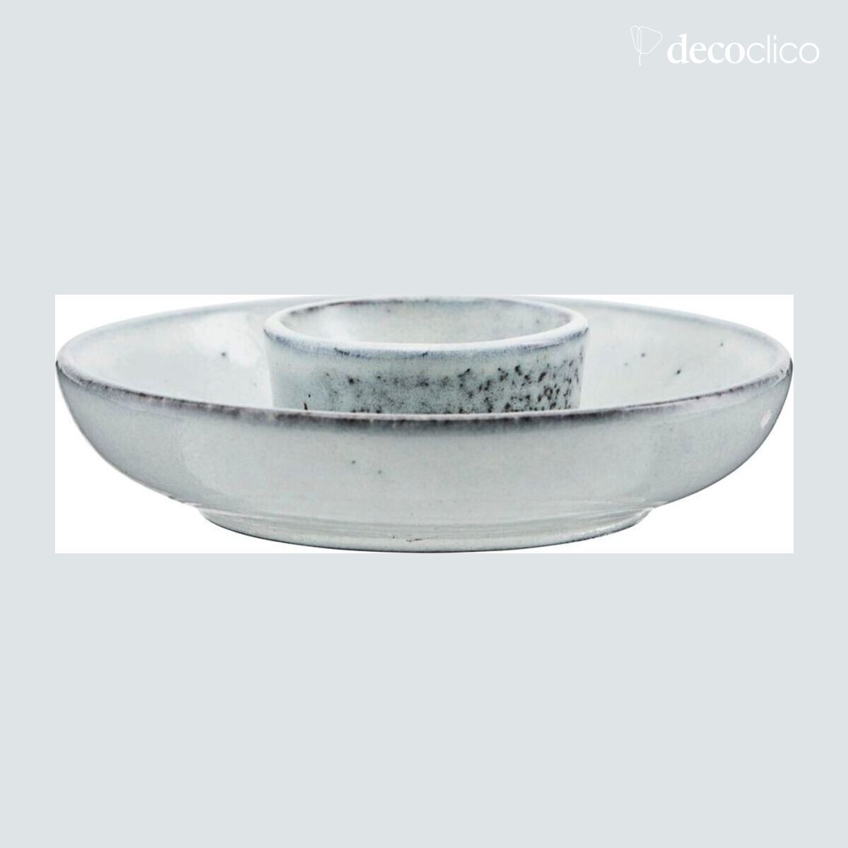 Set di 6 portauova in ceramica nei toni del grigio blu Rustico House Doctor