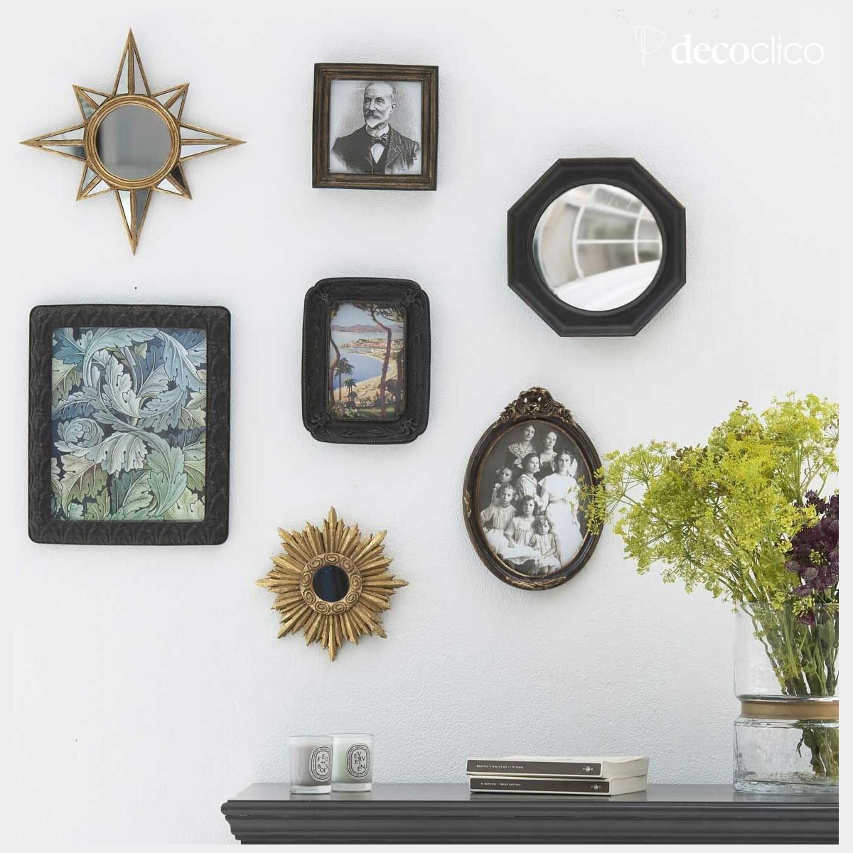 Set di 7 cornici e specchi in stile barocco Manderley