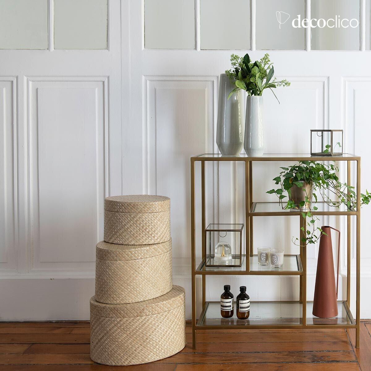 Set mit 3 ovalen Pandan-Dosen  Wayan