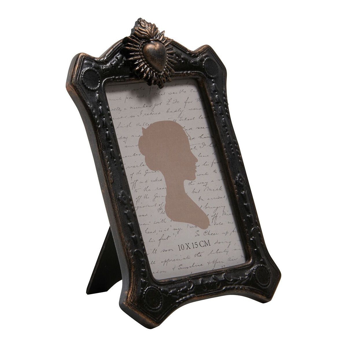 Set of 2 rectangular frames to be placed, matt charcoal and gold outline