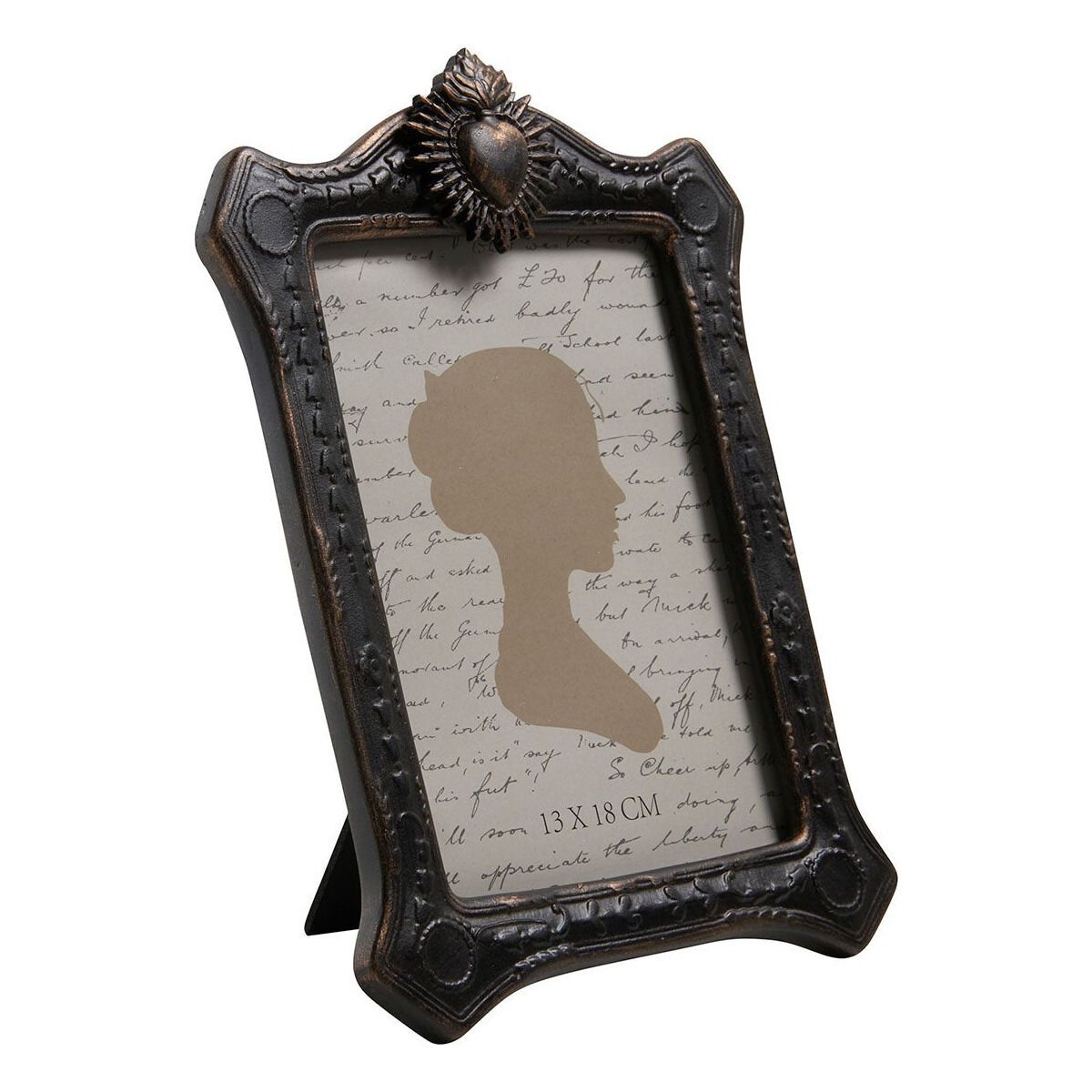 Set of 2 rectangular frames to be placed, matt charcoal and gold outline