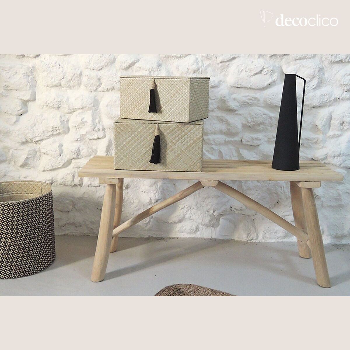 Set of 2 rectangular pandan boxes  Wayan Casatera