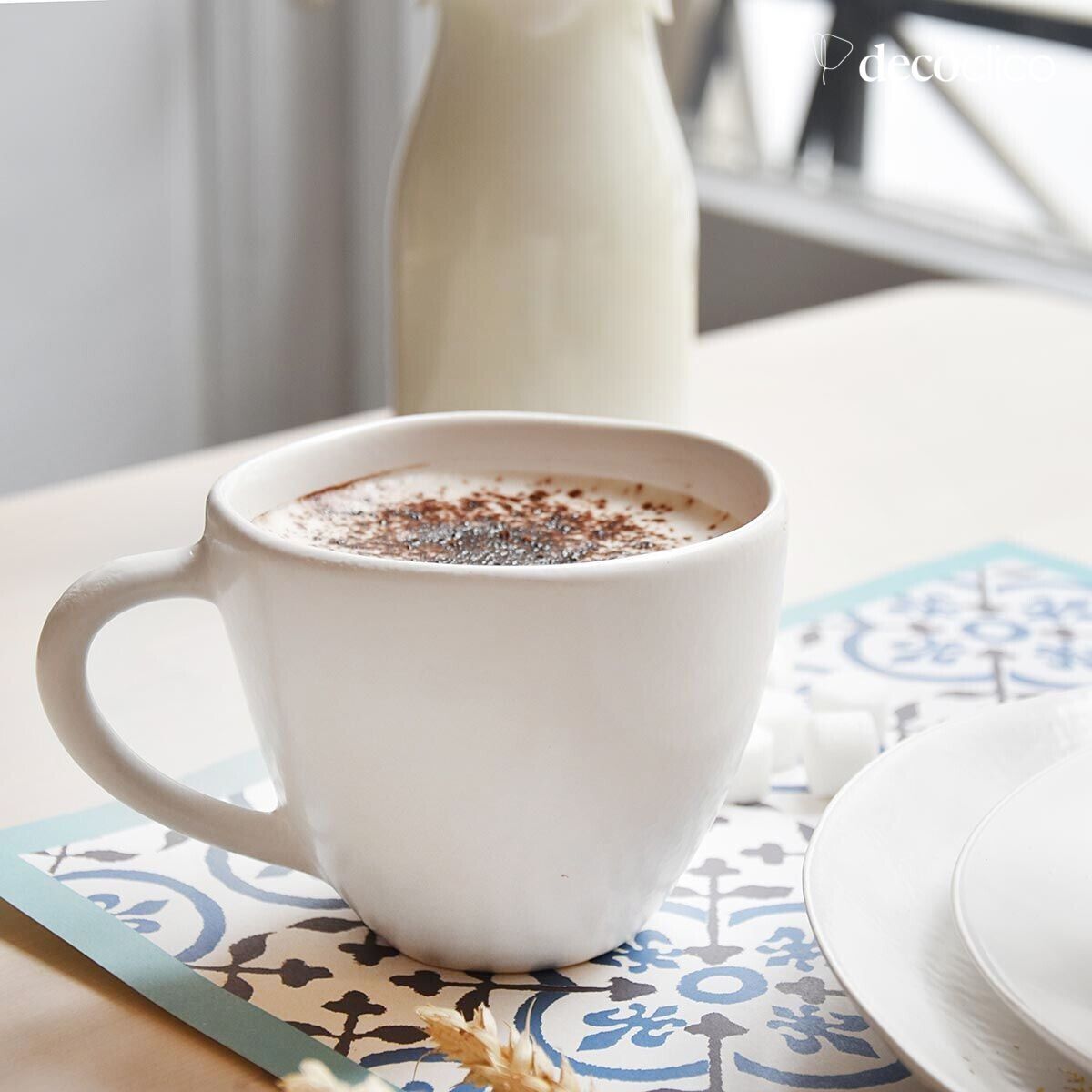 Set of 4 white ceramic mugs Fjord