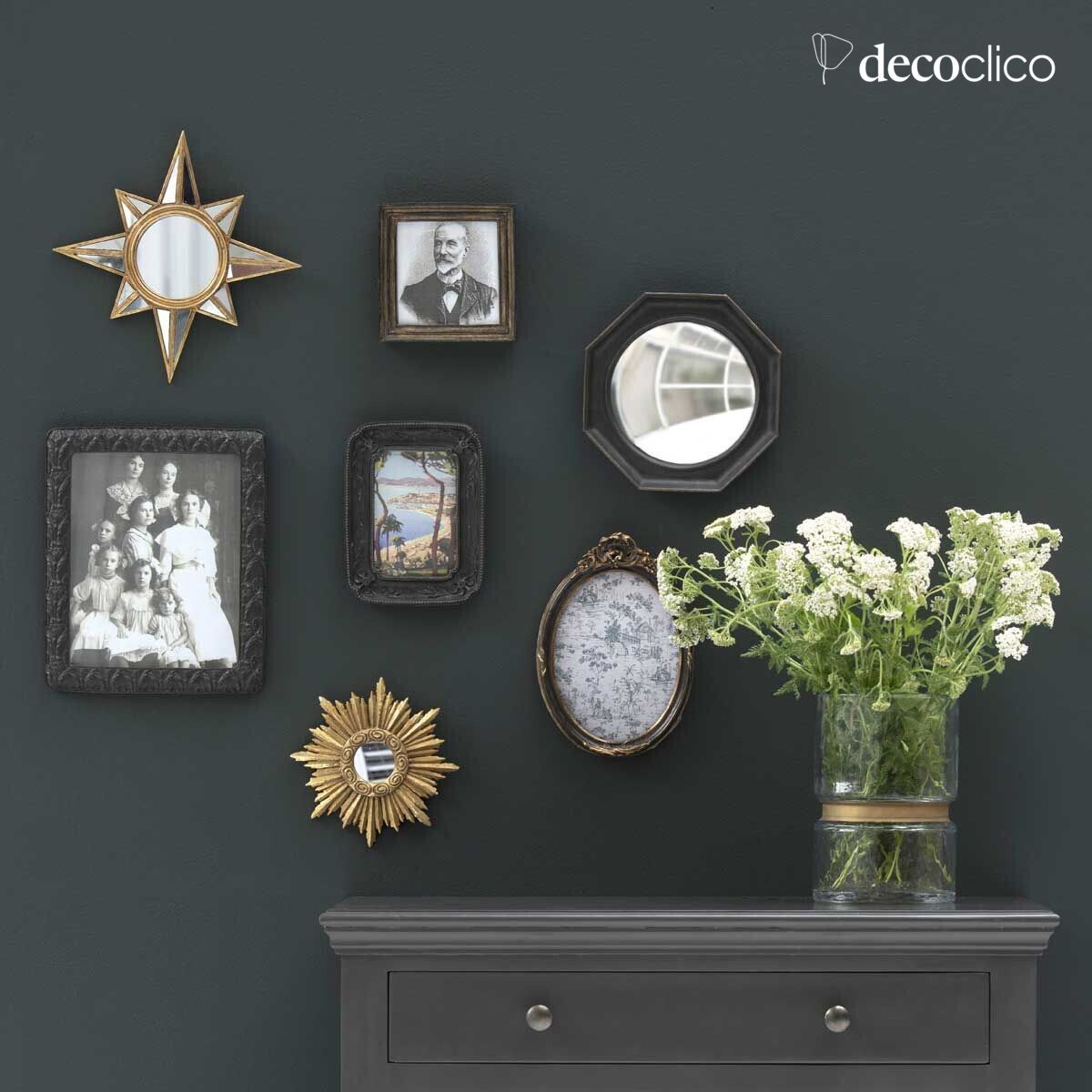 Set of 7 baroque-style frames and mirrors Manderley