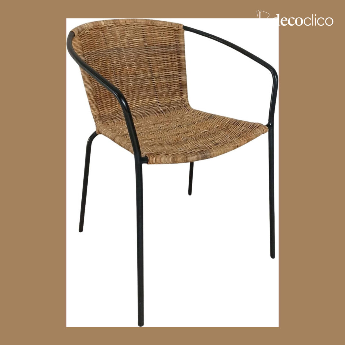 Set van 2 geweven rotan fauteuils Aout