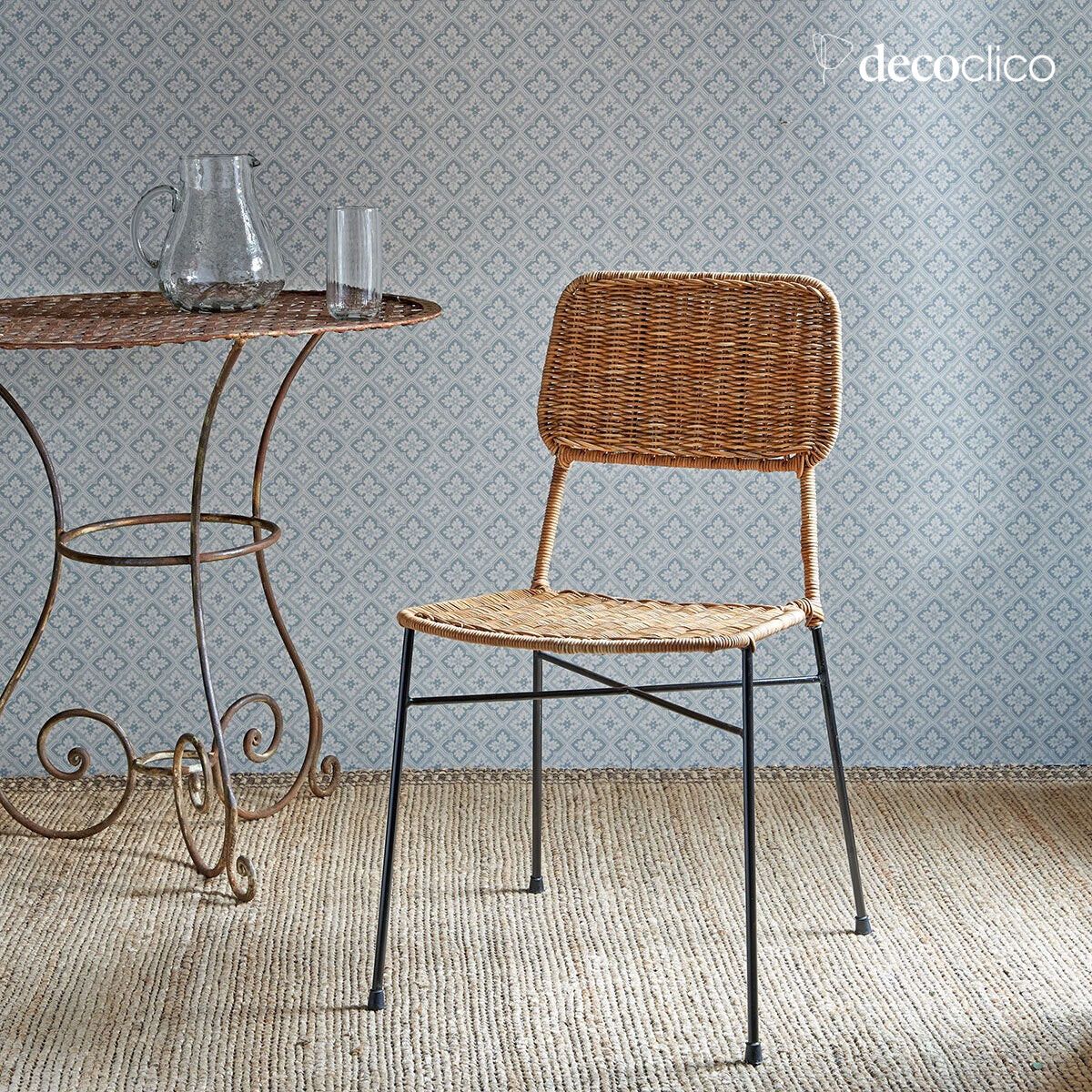 Set van 2 geweven rotan stoelen